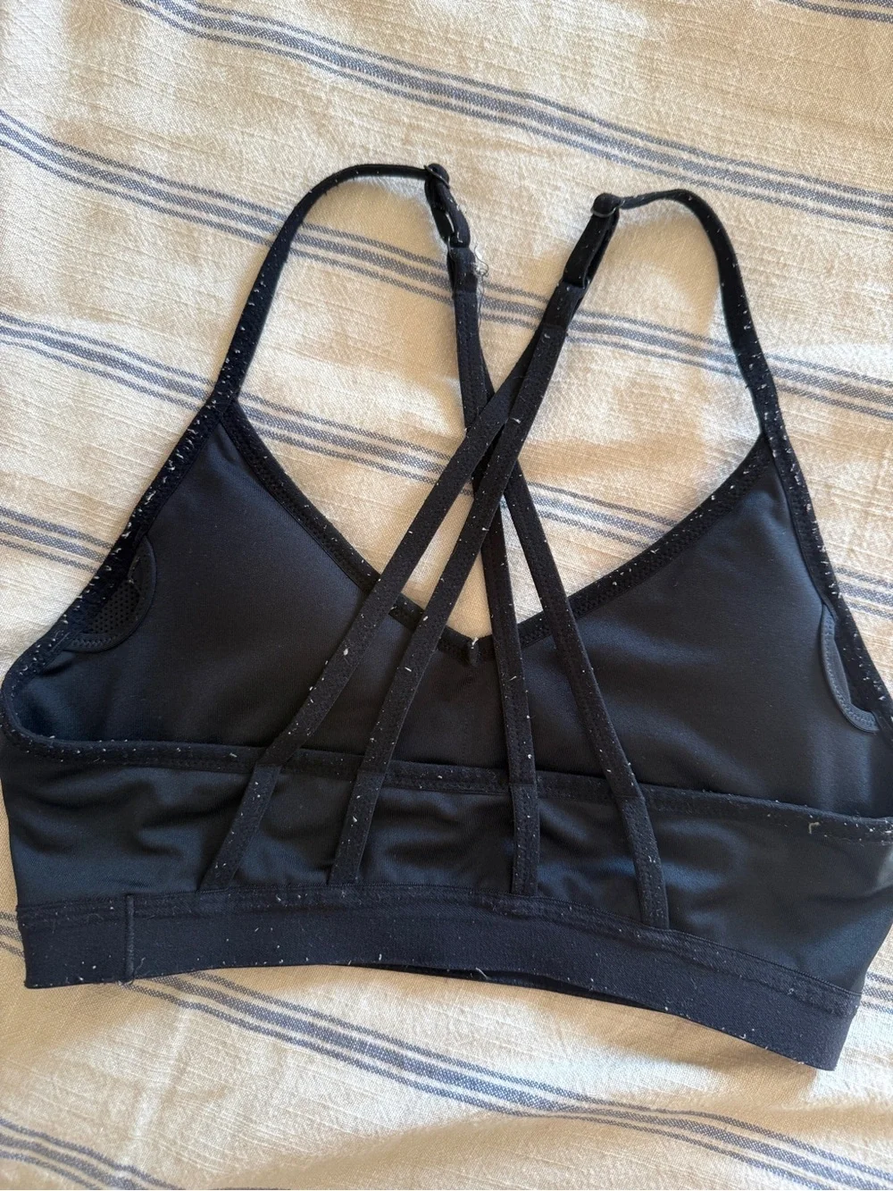Nike dri-fit Women's Black Strappy Sports Bra Sz Medium